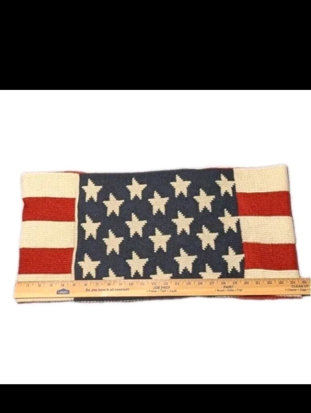 American Flag Infinity Scarf USA Stars & Stripes Red White & Blue Vintage Style
